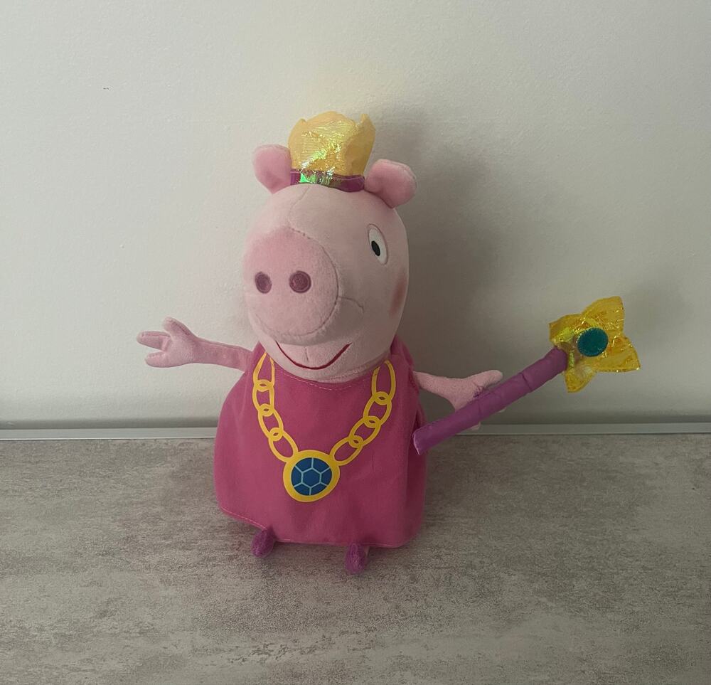 TY Princess Peppa Pig Plush Beanie Baby Fairy Crown Wings Wand Pink Plush Doll